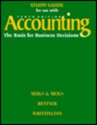 Beispielbild fr Study Guide for Use With Accounting: The Basis for Business Decisions zum Verkauf von Wonder Book