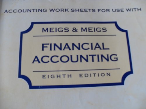 Beispielbild fr Financial Accounting/Accounting Worksheets zum Verkauf von Better World Books