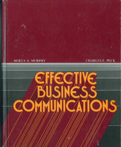 Imagen de archivo de Effective Business Communications a la venta por Better World Books