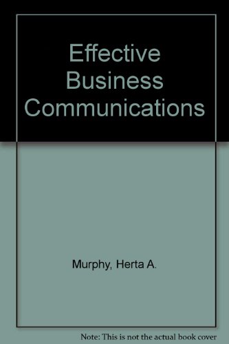 Stock image for Effective Business Communications for sale by Your Online Bookstore