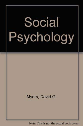 Beispielbild fr Social Psychology zum Verkauf von Better World Books