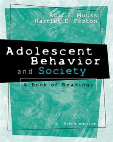 Imagen de archivo de Adolescent Behavior & Society: A Book of Readings a la venta por SecondSale