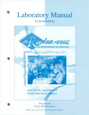 Imagen de archivo de Lab Manual to accompany Rendez-vous: An Invitation to French a la venta por HPB-Red