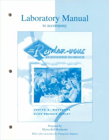 Stock image for Lab Manual to accompany Rendez-vous: An Invitation to French for sale by HPB-Red