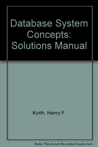 9780070447554: Solutions Manual (Database System Concepts)