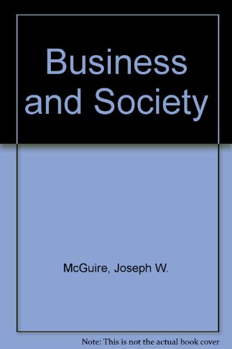 Imagen de archivo de Business and Society a la venta por Ergodebooks