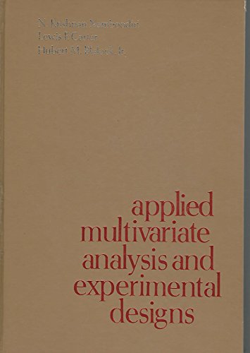 Beispielbild fr Applied Multivariate Analysis and Experimental Design zum Verkauf von Better World Books