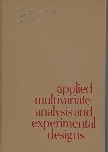9780070458659: Applied multivariate analysis and experimental designs