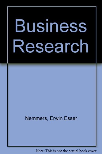 Stock image for Business Research for sale by Better World Books