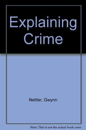 Stock image for Explaining Crime for sale by Better World Books