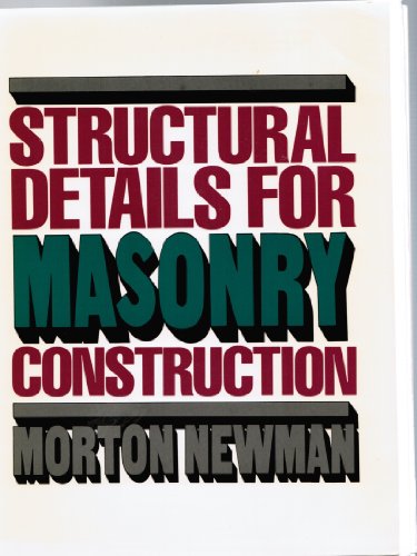 Structural Details for Masonry Construction (9780070463615) by Newman, Morton