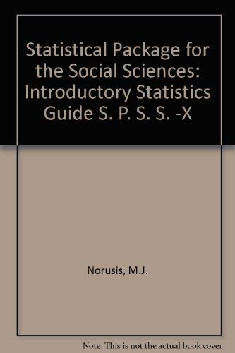 Imagen de archivo de SPSS-X Introducing Statistics Guide a la venta por Better World Books