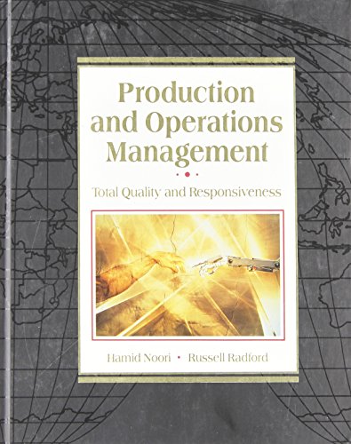 Stock image for Productions and Operations Management : Total Quality and Responsiveness for sale by Better World Books