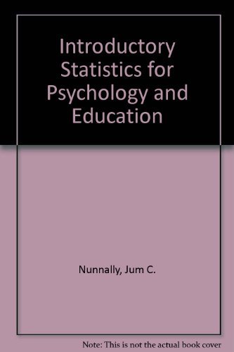 Beispielbild fr Introduction to Statistics for Psychology and Education zum Verkauf von ThriftBooks-Atlanta