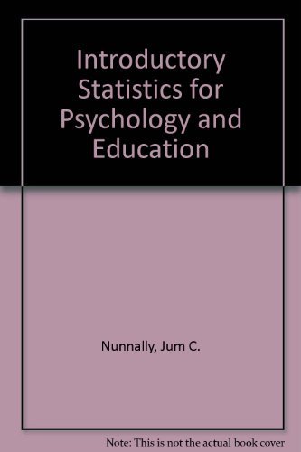 9780070475830: Introductory Statistics for Psychology and Education (Psychology S.)