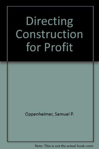 Stock image for Directing Construction for Profit: Business Aspects of Contracting for sale by ThriftBooks-Dallas