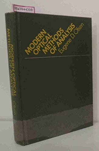 Beispielbild fr Modern Optical Methods of Analysis zum Verkauf von Better World Books