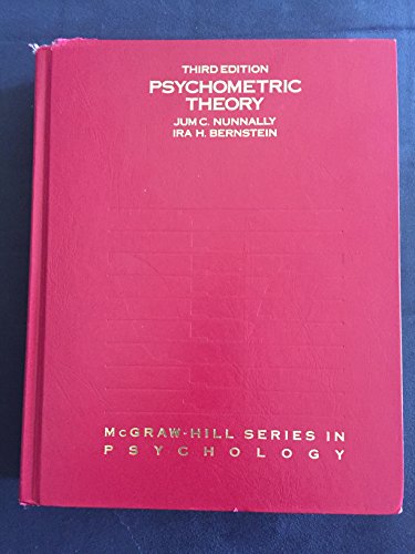 Beispielbild fr Psychometric Theory zum Verkauf von BooksRun
