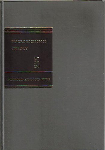 Imagen de archivo de Macroeconomic theory (Economics handbook series) a la venta por dsmbooks