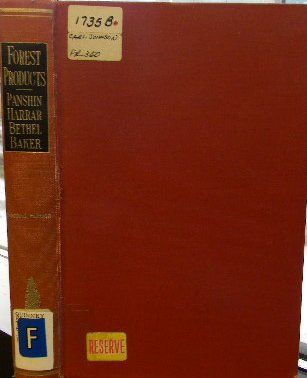 Beispielbild fr Forest Products; Their Sources, Production, And Utilization zum Verkauf von Kingship Books