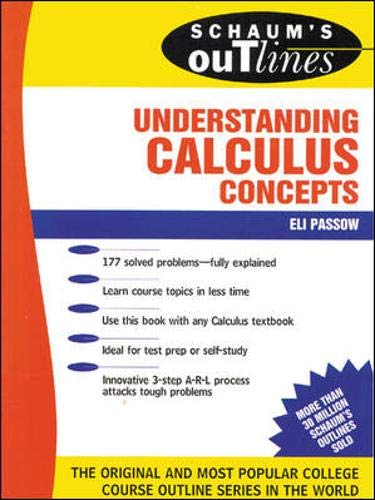 Imagen de archivo de Schaum's Outline of Understanding Calculus Concepts a la venta por St Vincent de Paul of Lane County