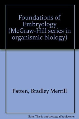 9780070487970: Foundations of embryology (McGraw-Hill series in organismic biology)