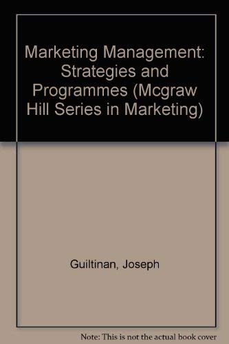 9780070489714: Marketing Management: Strategies and Programs