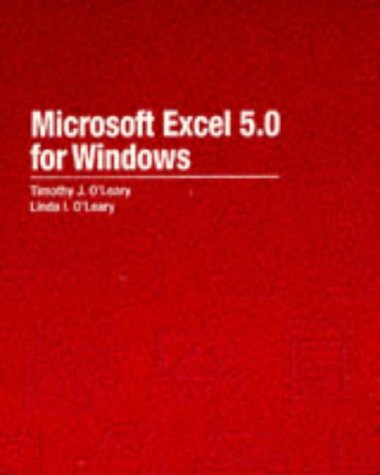 Imagen de archivo de Microsoft Excel 5.0 for Windows a la venta por BookHolders