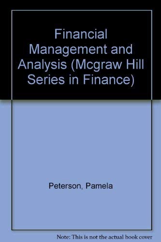 9780070496675: Financial Management and Analysis (MCGRAW HILL SERIES IN FINANCE)