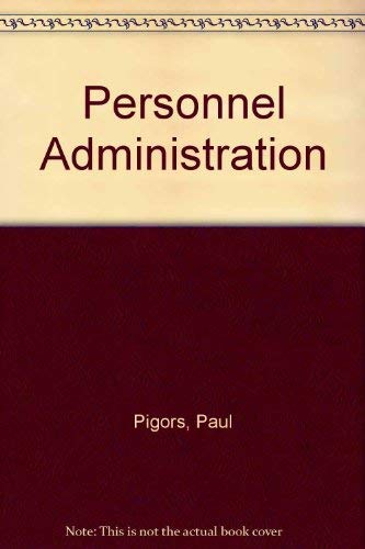 9780070500082: Personnel Administration