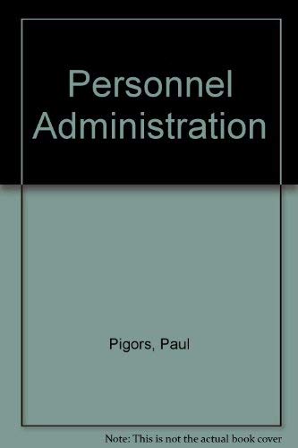 Stock image for Personnel administration: A point of view and a method for sale by HPB-Red