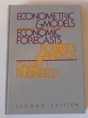 9780070500969: Econometric Models and Economic Forecasts