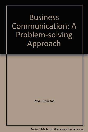 9780070503625: Business Communication: A Problem-solving Approach