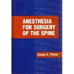 9780070506220: Anesthesia for Surgery of the Spine