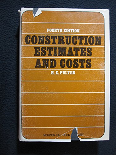 9780070509313: Construction Estimates and Costs