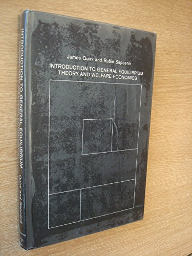 Beispielbild fr Introduction to General Equilibrium Theory and Welfare Economics zum Verkauf von Pomfret Street Books