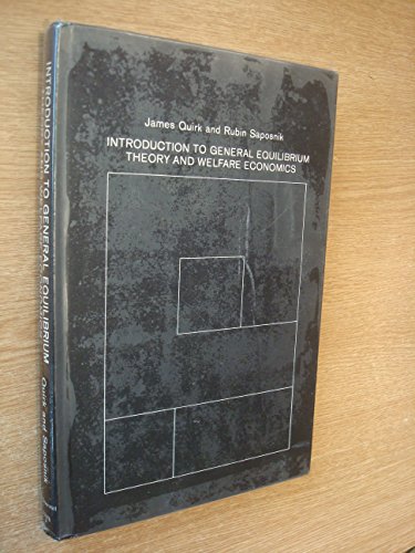 Imagen de archivo de Introduction to General Equilibrium Theory and Welfare Economics a la venta por Pomfret Street Books