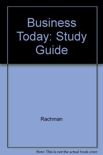 Stock image for Business Today: Study Guide for sale by HPB-Red