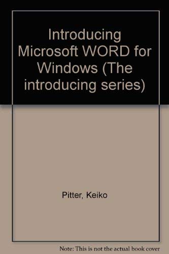 Beispielbild fr Introducing Microsoft Excel 4.0 for Windows zum Verkauf von Better World Books