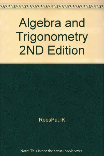 Imagen de archivo de Algebra & Trigonometry 2ND Edition a la venta por Irish Booksellers