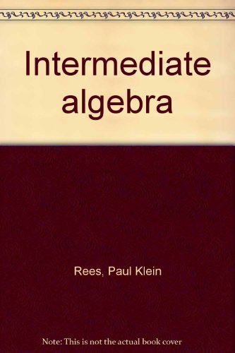 Imagen de archivo de Intermediate algebra a la venta por GF Books, Inc.