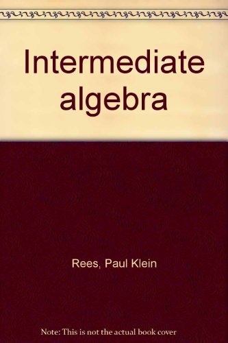 9780070516731: Intermediate algebra