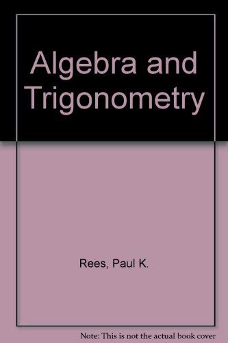 Imagen de archivo de Algebra and Trigonometry (3rd ed.) a la venta por Persephone's Books