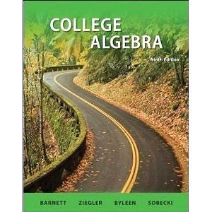 9780070517356: College Algebra