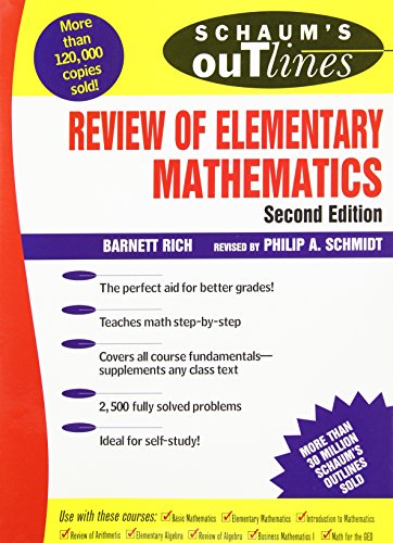 Beispielbild fr Schaum's Outline of Review of Elementary Mathematics zum Verkauf von Decluttr