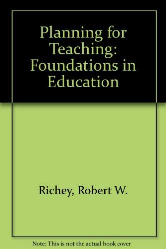 9780070523609: Planning for Teaching: Foundations in Education