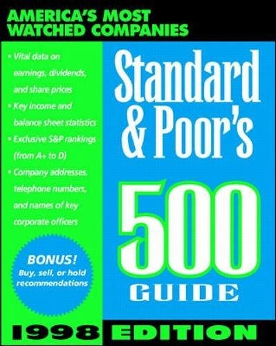 Imagen de archivo de Standard & Poor's 500 Guide: 1998 (Annual) a la venta por HPB-Red