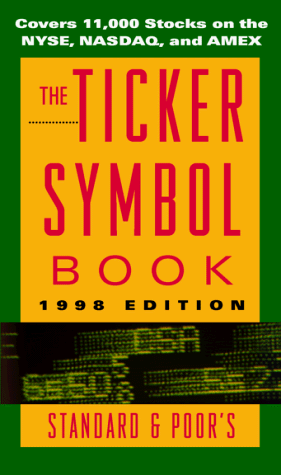 Imagen de archivo de The Ticker Symbol Book : 1998 Edition a la venta por Better World Books