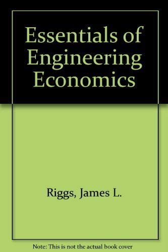 Imagen de archivo de Essentials of Engineering Economics (McGraw-Hill series in industrial engineering and management science) a la venta por HPB-Red