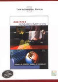 Business Research Methods (9780070532472) by Donald R. Cooper; Pamela S. Schindler